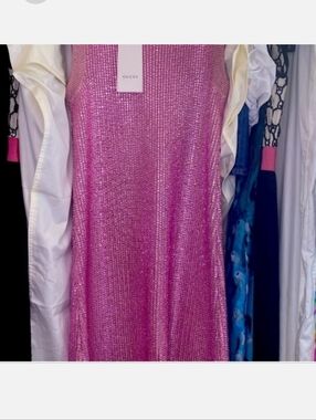 Gucci Hot Pink Sequin Slip Dress